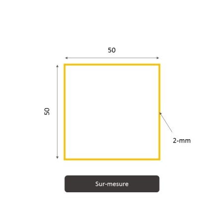 Fer Carré Acier COMMENTFER - 14 X 14 Mm - Longueur 0.5 Mètre