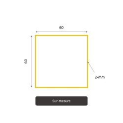 Tube acier carré sur mesure — configurez votre format