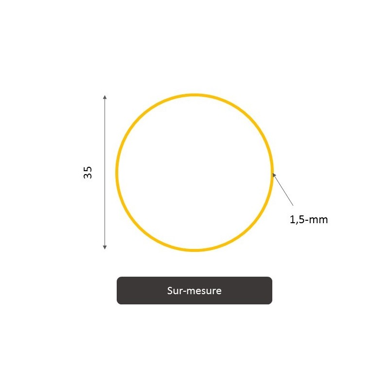 Tube Acier 4130 Rond - Dimensions 0,875" OD X 0,805" ID X 3 Pieds, Neuf US