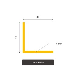 Cornière en inox 304 L au mètre - Livraison à domicile en France