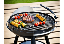 Barbecue portable en tube acier rond